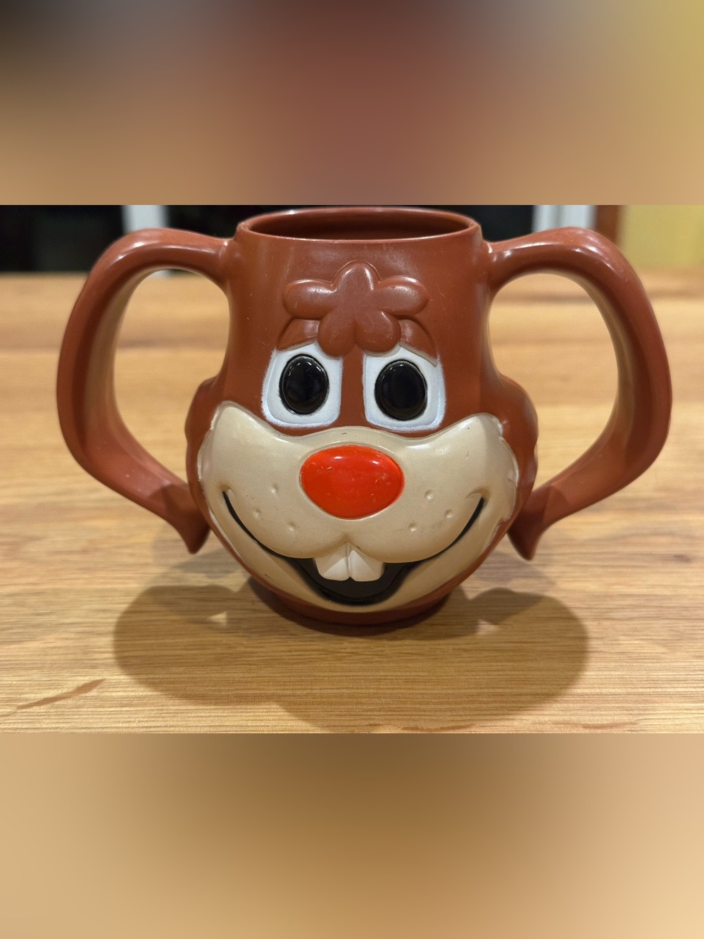Vintage Nestle Quik Nesquik Bunny Rabbit Double Handle Plastic Mug Cup USA 70s